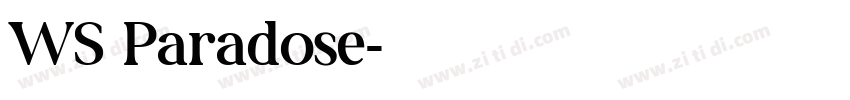 WS Paradose字体转换